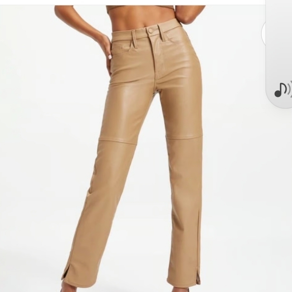 NWT Good American Faux Leather Good Boy Pants Size 18 - Picture 2 of 13